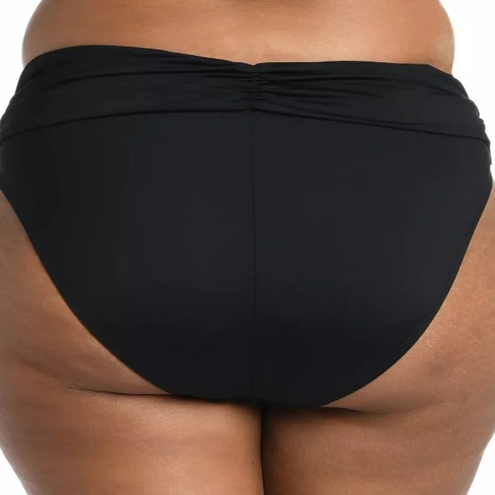 La Blanca Plus Size Ruched Hipster Swim Bottoms Size 16W - Picture 6 of 6